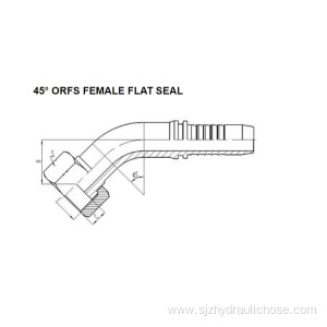 45° ORFS Female Flat Seal 24241